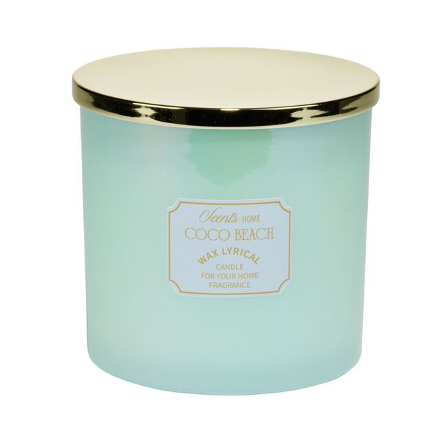 Bougie parfum&eacute;e XXL en verre irridescent &Oslash;15xH15cm (3 mod&egrave;les)