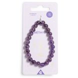 Bracelet crystal fin 24 perles am&eacute;thyste noir - &Eacute;nergie