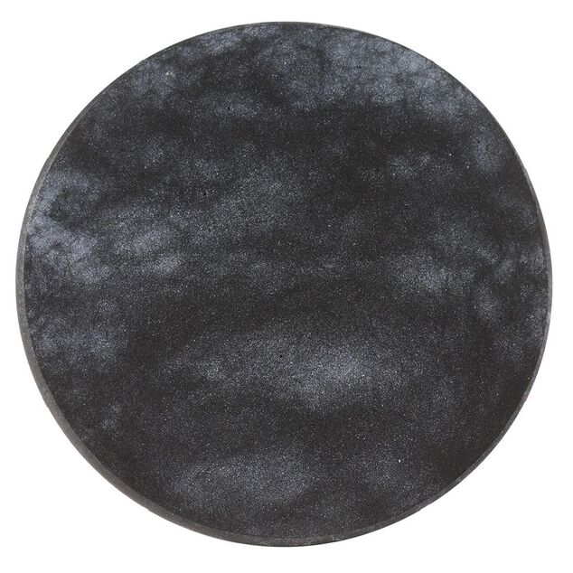 Pat&egrave;re murale ronde imitation marbre noir polyr&eacute;sine &Oslash;8cm