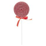 Sucette de No&euml;l &agrave; planter rouge &Oslash;14xH40cm