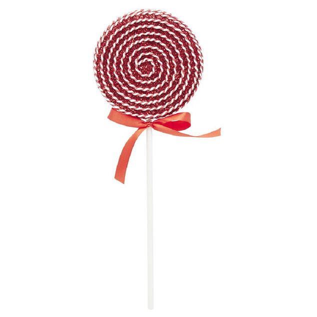 Sucette de No&euml;l &agrave; planter rouge &Oslash;14xH40cm