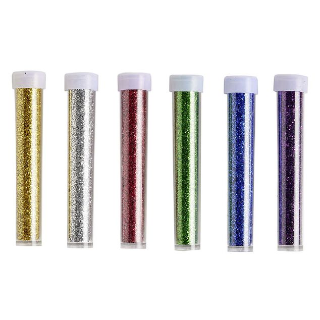 Tube de paillettes multicolores 5g x6