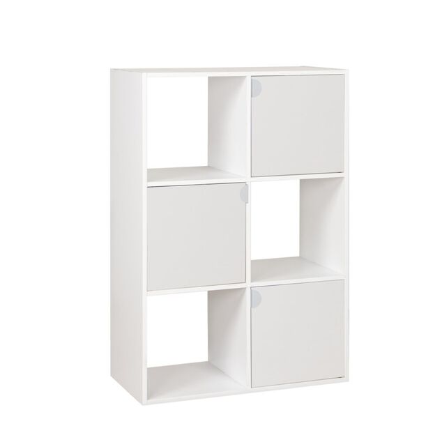 Colonne en bois 6 cases Adam blanc 60xP29,5xH90cm