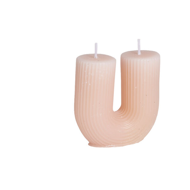 Bougie forme U 8x3,3xH7,5cm - 3 coloris