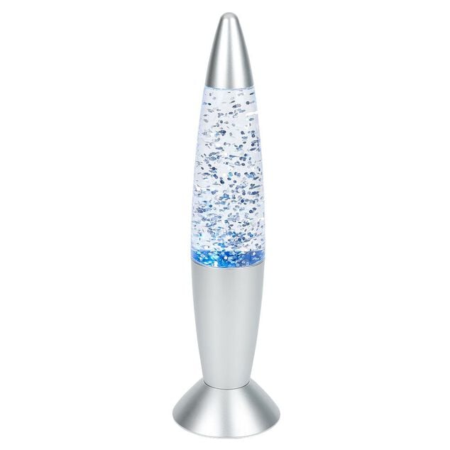 Lampe &agrave; paillettes changement de couleur &Oslash;9xH35cm dor&eacute;