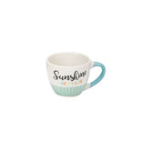 Tasse expresso porcelaine bleu inscription "Sunshine of my Life" 9 cl