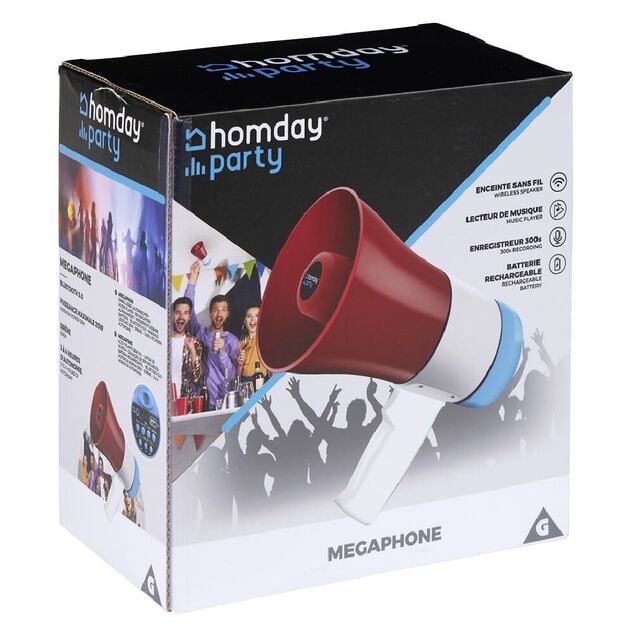 M&eacute;gaphone enceinte 20W bleu