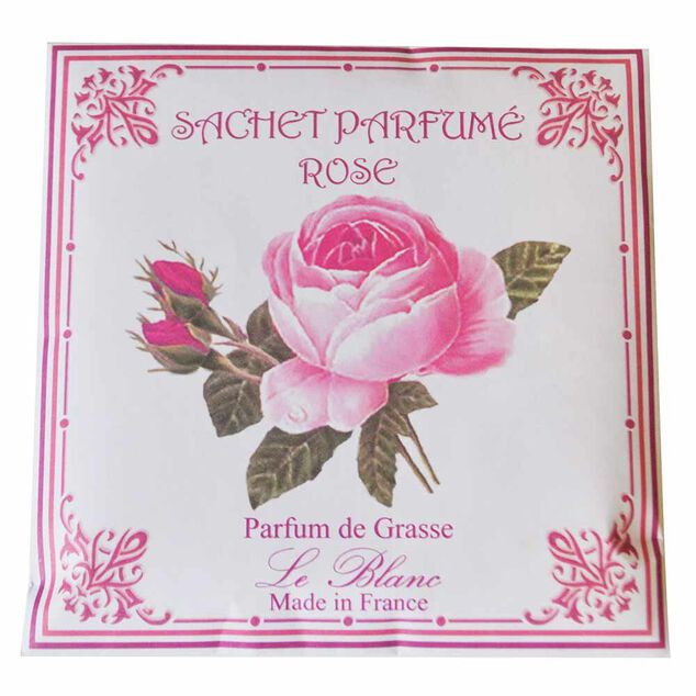 Sachet parfum&eacute; senteur rose parfum de grasse Le Blanc