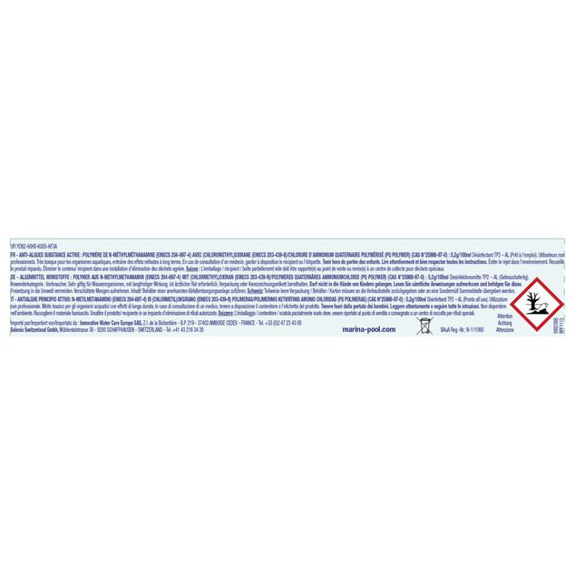 Anti algues concentr&eacute; berlingot 250ml Marina
