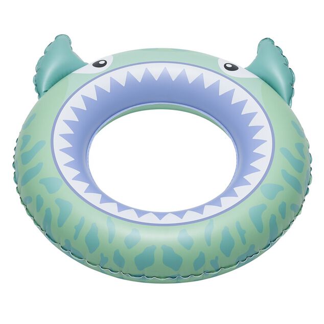Bou&eacute;e gonflable enfant requin bleu et vert &Oslash;60cm