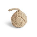 Cale porte en jute forme noeud beige &Oslash;12,5cm