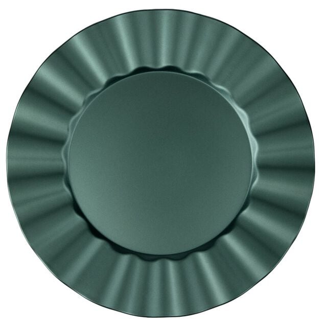 Sous-assiette bord ondul&eacute; &Oslash;33 cm vert