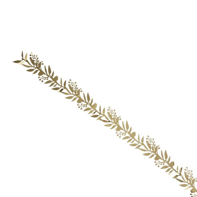 Guirlande feuillage dor&eacute; 168cm