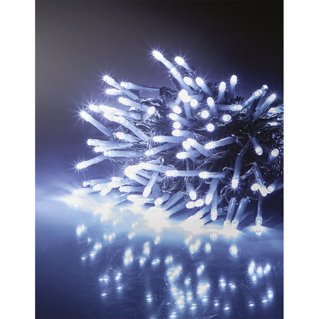 Guirlande lumineuse 240 LED blanc froid fixe et clignotant L.23,9 m