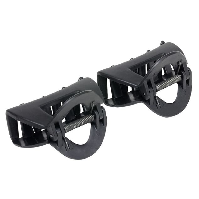 Pince crabe en plastique ajour&eacute; noir x2