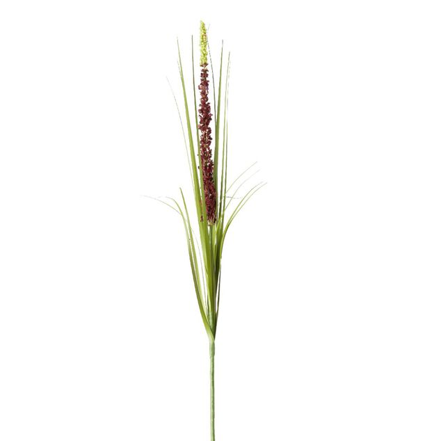 Fleur artificielle 1 tige liatris rouge clair ou fonc&eacute; H90cm
