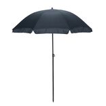 Parasol centr&eacute; Sun rond inclinable gris fonc&eacute; &Oslash;160xH195cm