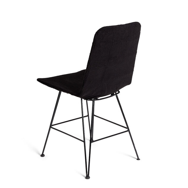 Housse de chaise scandinave extensible noire L45xP40xH45cm