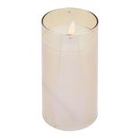Bougie &agrave; LED dor&eacute; &Oslash;7,5xH10cm x3