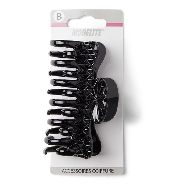 Pince cheveux crabe noir brillant L9cm