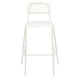 Chaise haute Faro acier perfor&eacute; gris 55xP59xH105cm