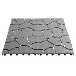 Dalle de chemin x5 clipsable imitation pierre grise 29x29cm