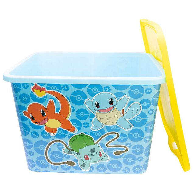Box de rangement Pok&eacute;mon 23L plastique bleu 40x30xH27,5cm