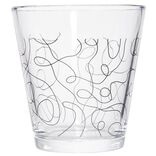 Gobelet verre x3 motif line art 25cl