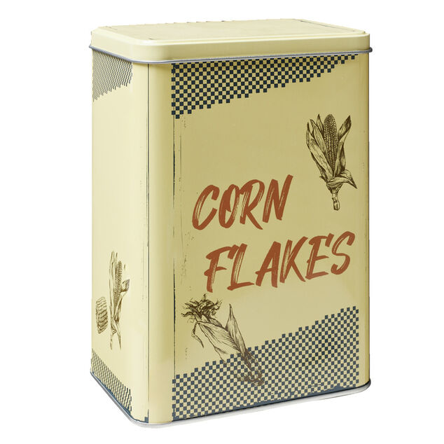 Bo&icirc;te alimentaire m&eacute;tal d&eacute;cor vintage 14,5x10,5xH20cm (3 mod&egrave;les)