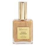 Huile pour le corps 50ml pailletée dorée dans bouteille en verre