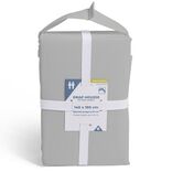 Drap housse 140x190cm polycoton gris