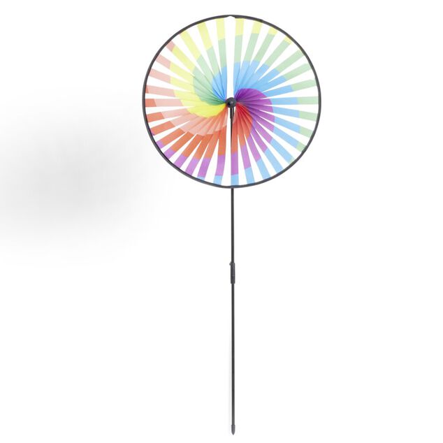 Moulin &agrave; vent multicolore &agrave; planter &Oslash;40xH98cm