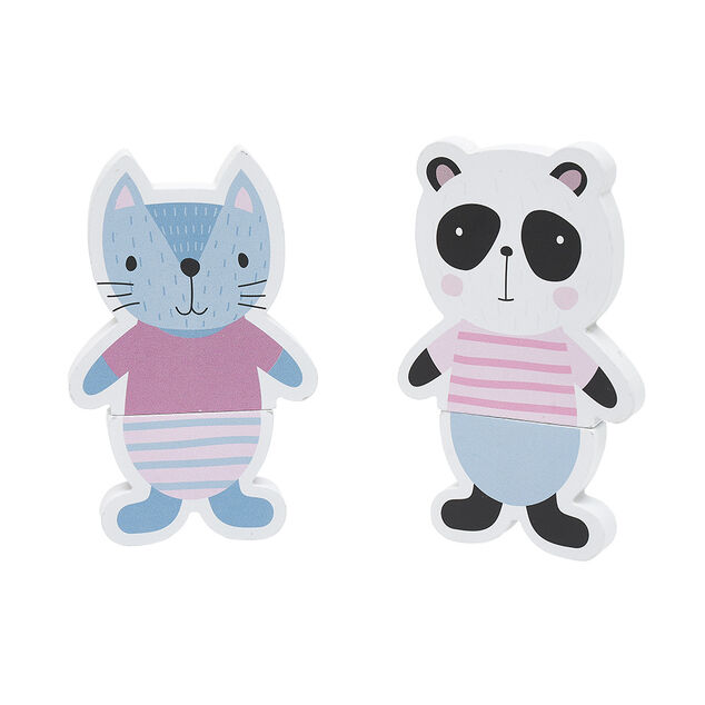 Puzzle magn&eacute;tique animal en bois 8 pi&egrave;ces
