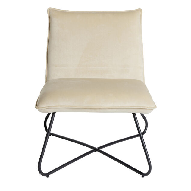 Fauteuil relax papillon beige L61xP77xH78cm