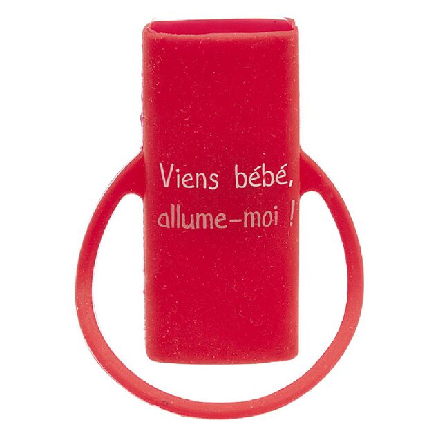 &Eacute;tui &agrave; briquet en silicone design message