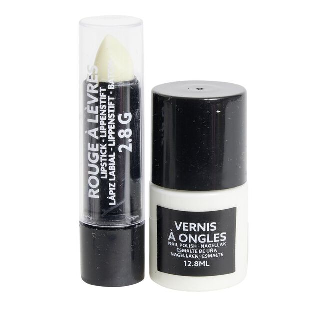 Vernis à ongles et rouge à lèvres phosphorécents verts