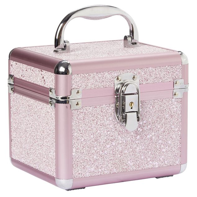 Vanity cosmétique rose à paillettes