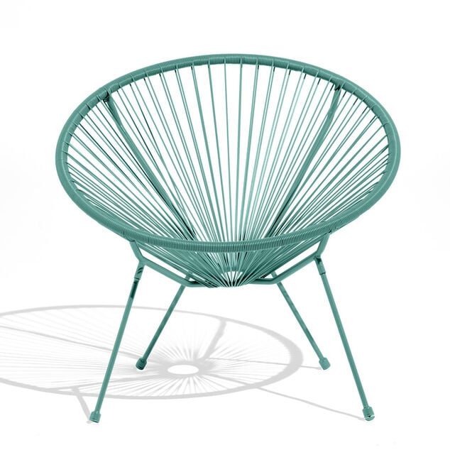 Fauteuil de jardin Urban filaire bleu 85xH83x72cm