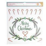 Décoration fenêtre Noël électrostatique sapin ou Merry Christmas (2 modèles)