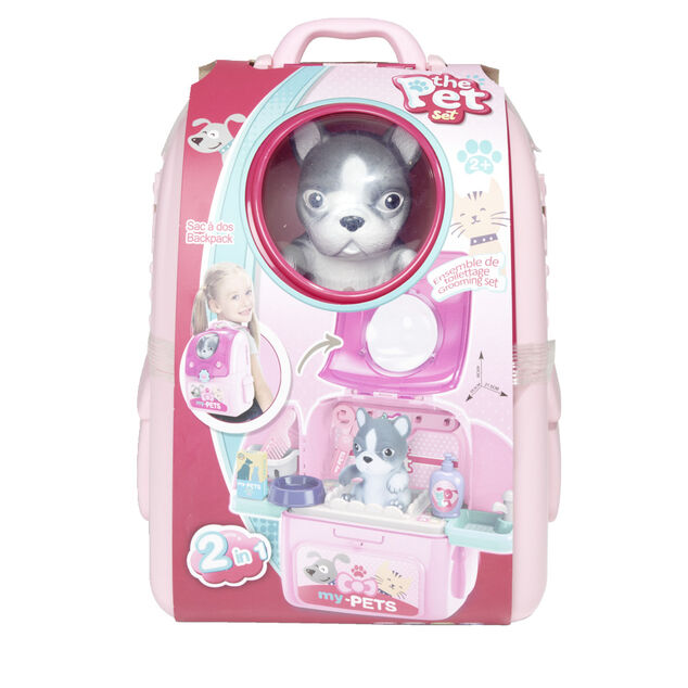 Sac &agrave; dos jouet toilettage chien ou chat 14 pi&egrave;ces