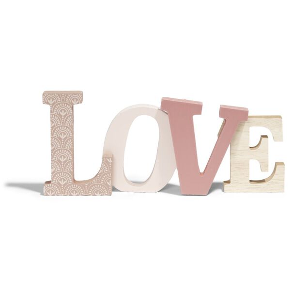 D&eacute;coration mot LOVE en bois L49xH14cm