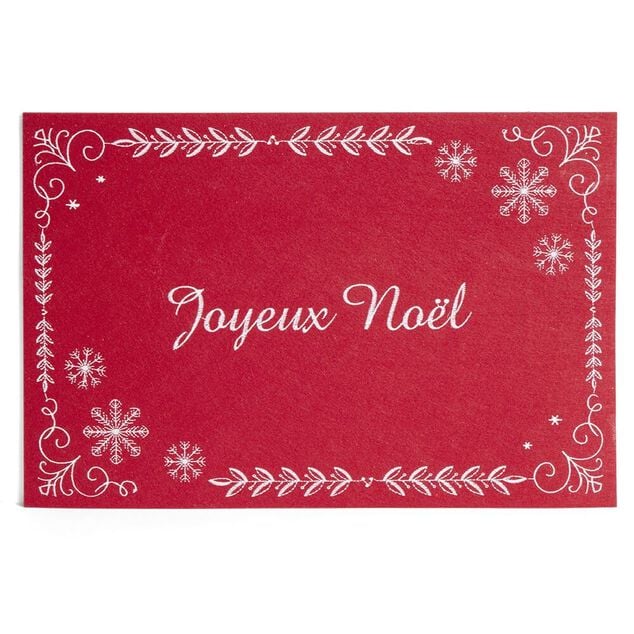 Set de table feutrine Joyeux No&euml;l rouge 30x45cm