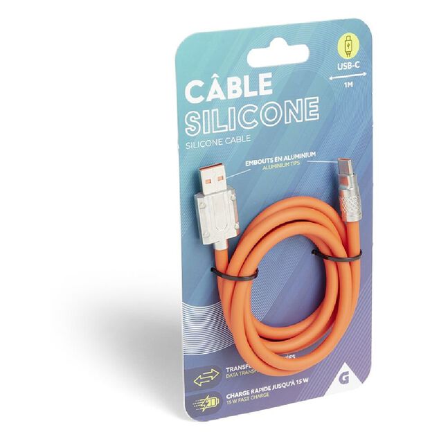 C&acirc;ble USB-C 1m en silicone