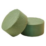 Bloc mousse florale Ø8xH4cm vert  x2