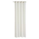 Voilage &agrave; oeillets uni blanc ivoire