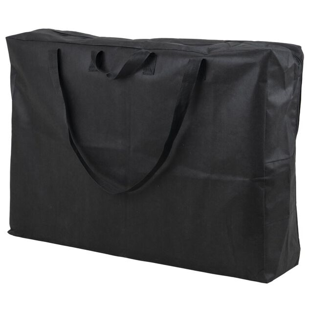 Table de massage pliante bois rev&ecirc;tement simili cuir noir 180x60xH82cm