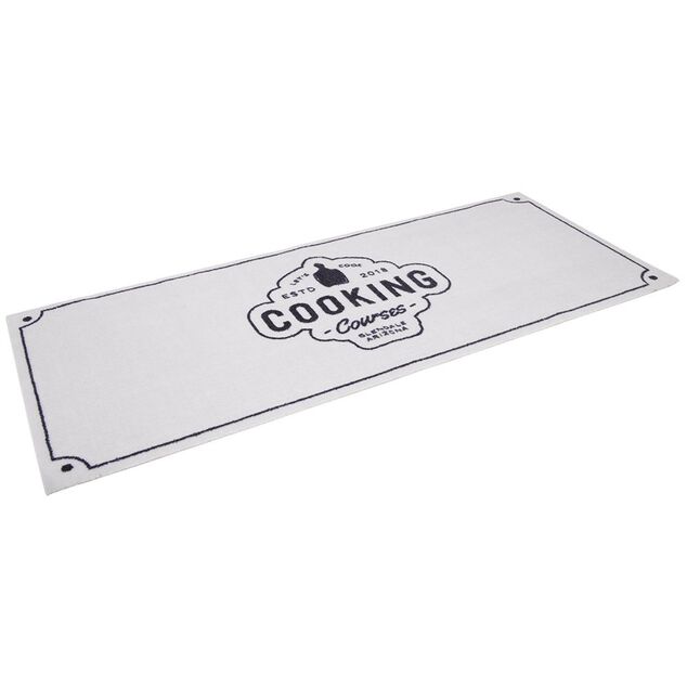 Tapis de cuisine antid&eacute;rapant absorbant inscription Cooking 120x50cm