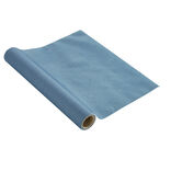 Chemin de table bleu canard effet tissu papier voie sèche 4,8 m