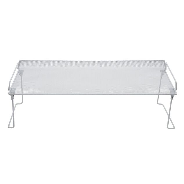 Range chaussures &eacute;tag&egrave;re blanche superposable 68x28xH22cm