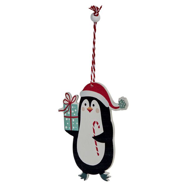 D&eacute;coration de No&euml;l en bois &agrave; suspendre